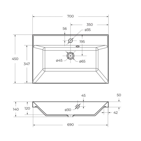 Раковина мебельная BelBagno 70x45 черная матовая (BB70/45-LV-ART-AST-NERO) Раковина мебельная BelBagno 70x45 черная матовая (BB70/45-LV-ART-AST-NERO)