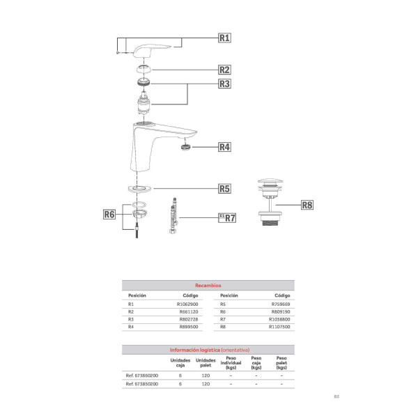 Смеситель для раковины Teka Itaca 673860210