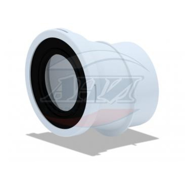 Отвод для унитаза эксцентрический 20 мм. АНИ (жесткий, под 110 мм. гл. конец) АНИ пласт (W0221)