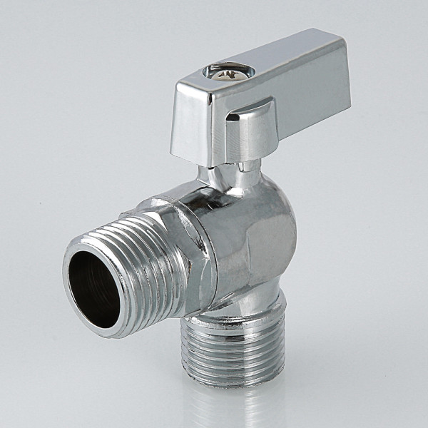 Кран угловой 1/2"х1/2" НН шаровый Valtec (хром) VT.392.N.04