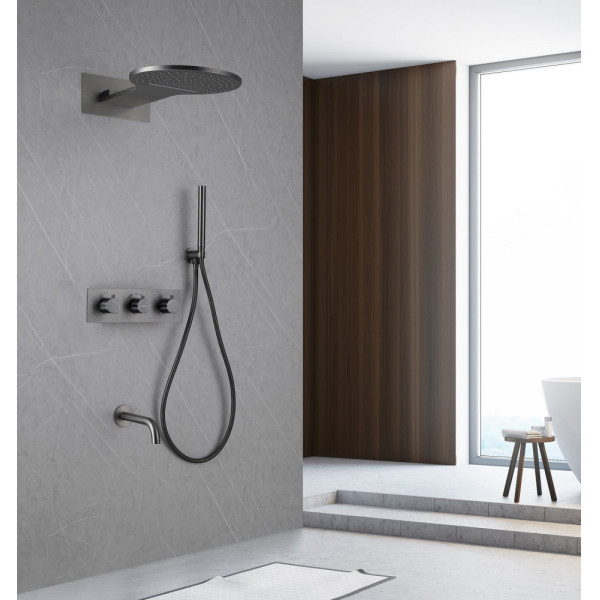 Душевая система Abber Wasser Kreis с изливом никель (AF8150NG)