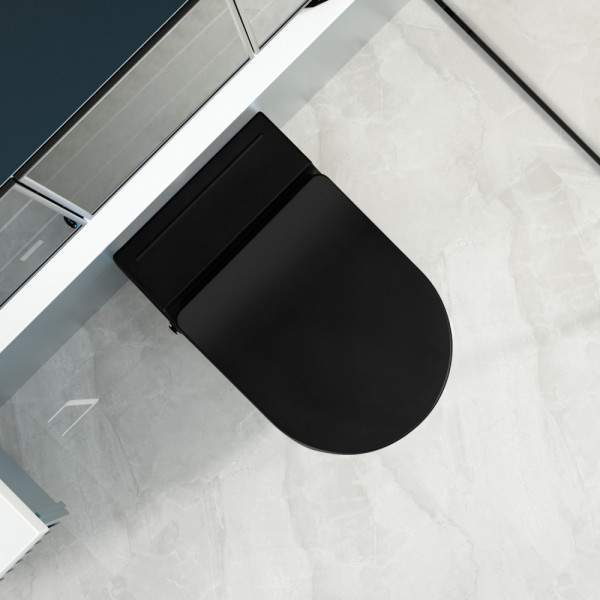 Унитаз подвесной Abber Bequem 360x580x380 черный матовый (AC1108PMB)
