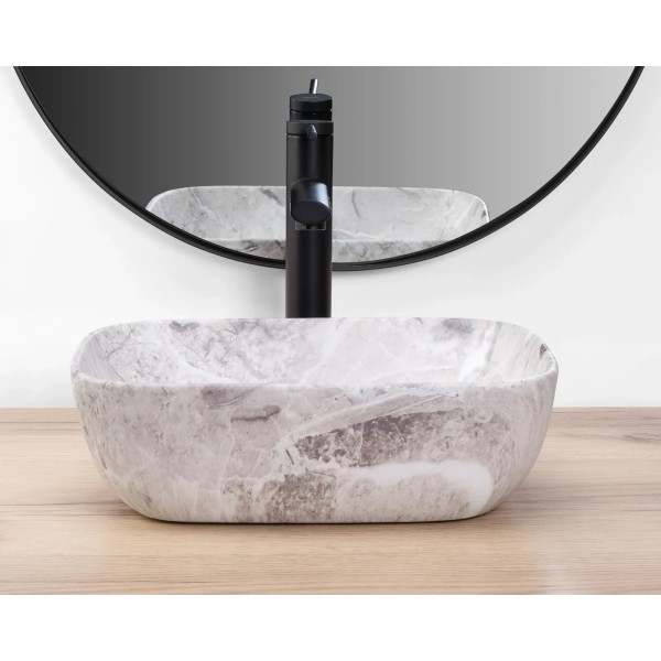 Раковина накладная REA Belinda mini Stone mat 36x25x11,5 мрамор (REA-U3321) Раковина накладная REA Belinda mini Stone mat 36x25x11,5 мрамор (REA-U3321)