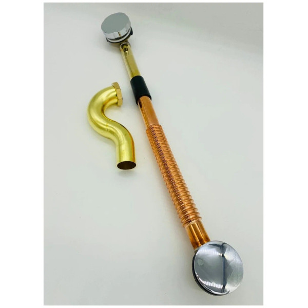 Обвязка для ванны автоматическая 1 1/2"*40 мм. Click-Clack Vieir (медно-латунная, хром) (VRQ31)