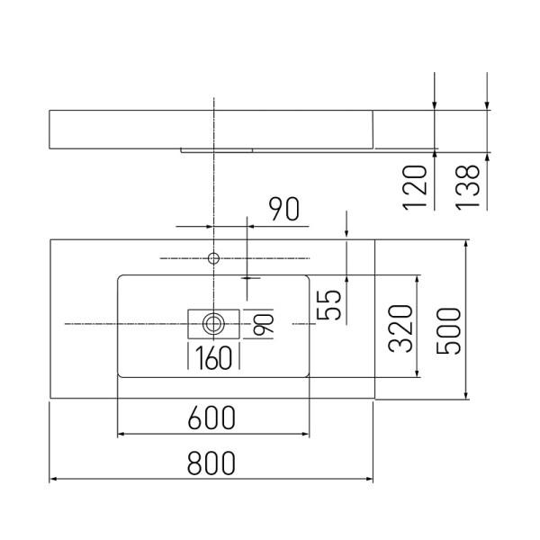 Раковина подвесная Aquaton 80x50x138 белая (1A70593KRD010)