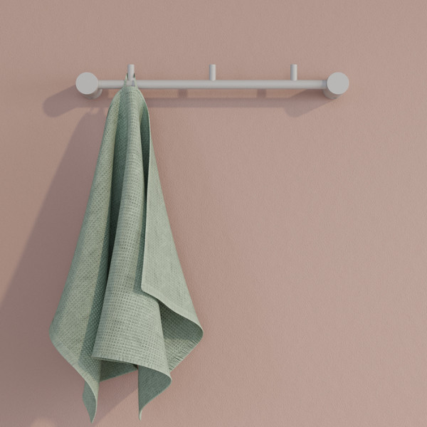 Планка на 3 крючка нержавеющая сталь Petite белый матовый Iddis (PETWTS3i41)