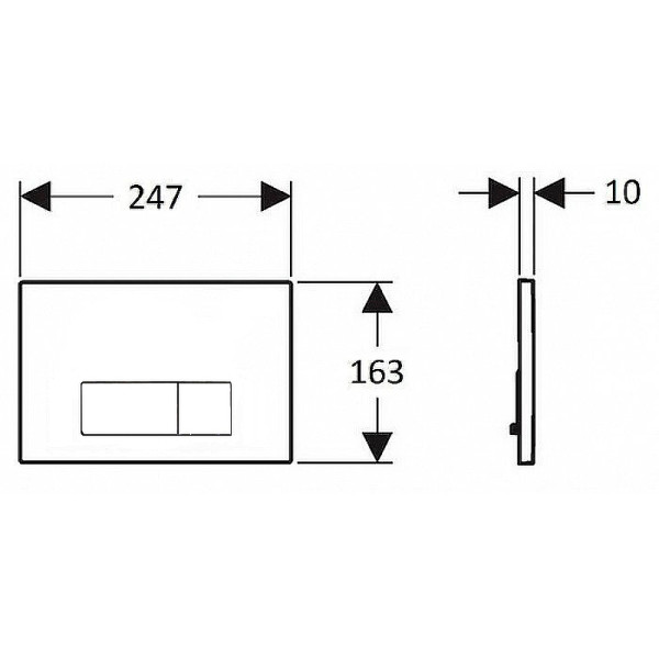 Клавиша смывная Creavit Arc черный матовый (GP8002.01)