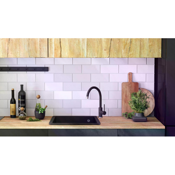 Мойка для кухни Rea nels black гранит 56x46,5x20 черная (ZLE-00109)