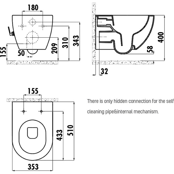 Унитаз подвесной с биде Creavit Free 35,3x51x34,2 белый (FE322-34CB00E-0001) Унитаз подвесной с биде Creavit Free 35,3x51x34,2 белый (FE322-34CB00E-0001)