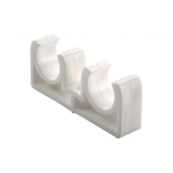 Клик двойной 25 мм. "Pilsa" (белый) (80273)