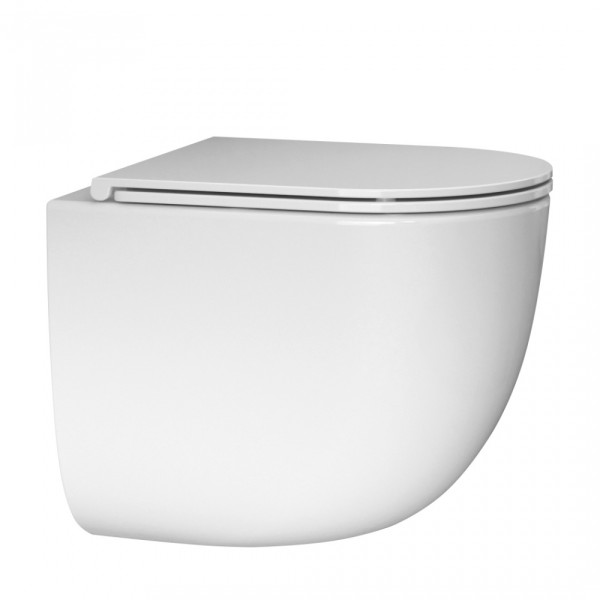 Комплект подвесной унитаз Abber Bequem AC1132TC белый, с закрытым дном с инсталляцией AC0105 и кнопкой AC0120 хром глянцевый (AC1132TC-AC0105-AC0120)