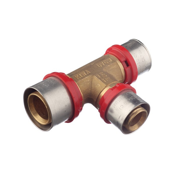 Тройник Tiemme 32х26х26 латунь (пресс) (1650075 / 1657G322626CZ) Тройник Tiemme 32х26х26 латунь (пресс) (1650075 / 1657G322626CZ)