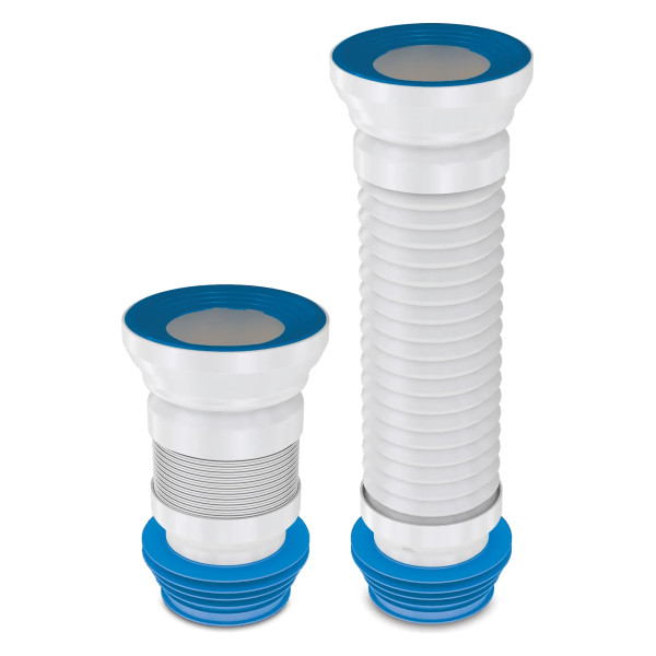 Отвод для унитаза гофрированный Nova 110 мм. с манжетой (L=300 мм.) (7013)