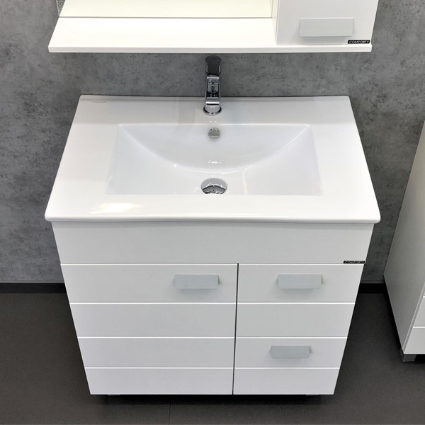Тумба напольная Comforty Модена М 755x875x465 белый матовый с раковиной (00-00001484) Тумба напольная Comforty Модена М 755x875x465 белый матовый с раковиной (00-00001484)