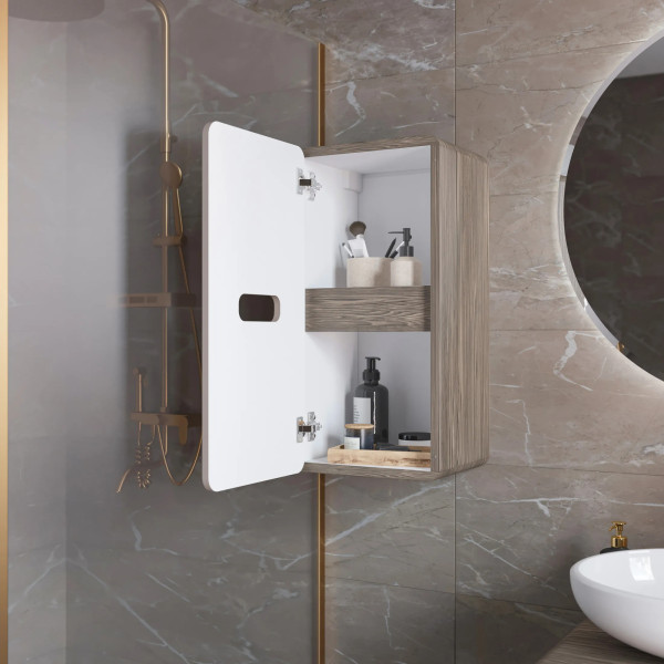 Пенал подвесной 1Marka Vortex  350x300x70 (орех каньон коньяк/латте фактурный) (Ц0000033028)