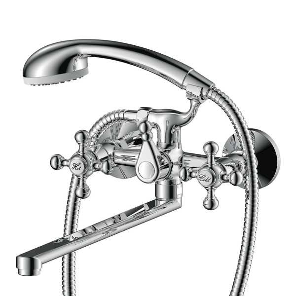 Смеситель для ванны и душа Olive's Girona с длинным изливом (01221GR) Смеситель для ванны и душа Olive's Girona с длинным изливом (01221GR)