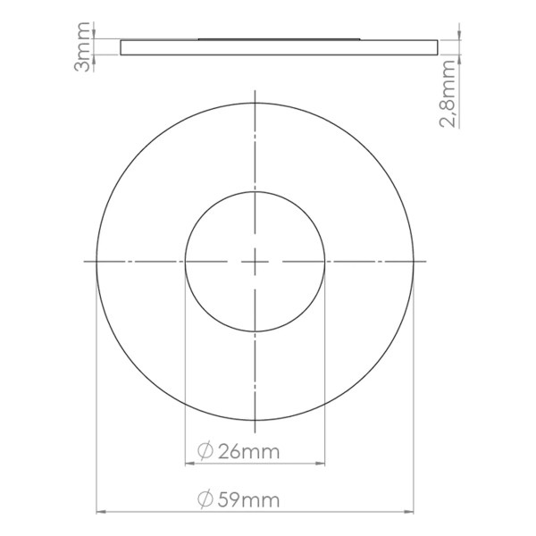 Мембрана для сливного механизма Nova (синяя) (7059)