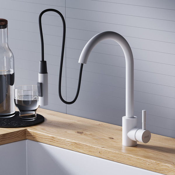 Смеситель для кухни Dorff Logic белый (D3007533)