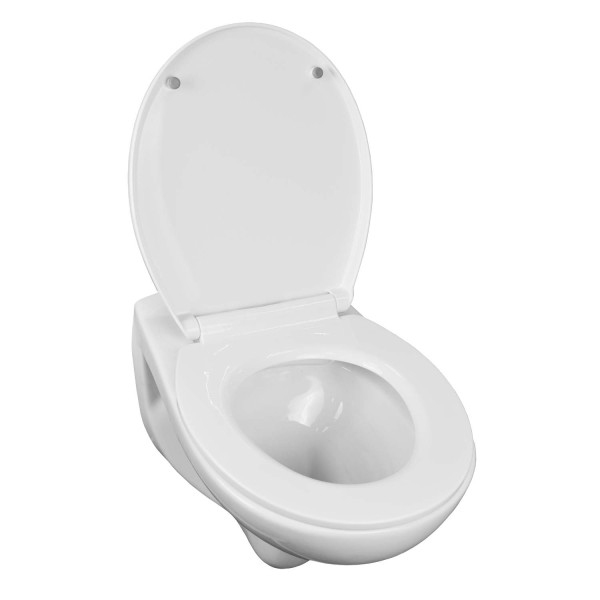 Инсталляция для подвесного унитаза Loranto + безободковый унитаз Fredo с сиденьем микролифт (4501+CS-WH8005)