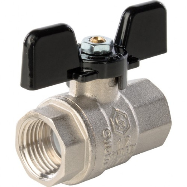 Кран 1/2" ВВ шаровый Stout (черная бабочка, полнопроходной) SVB-0002-000015 Кран 1/2" ВВ шаровый Stout (черная бабочка, полнопроходной) SVB-0002-000015