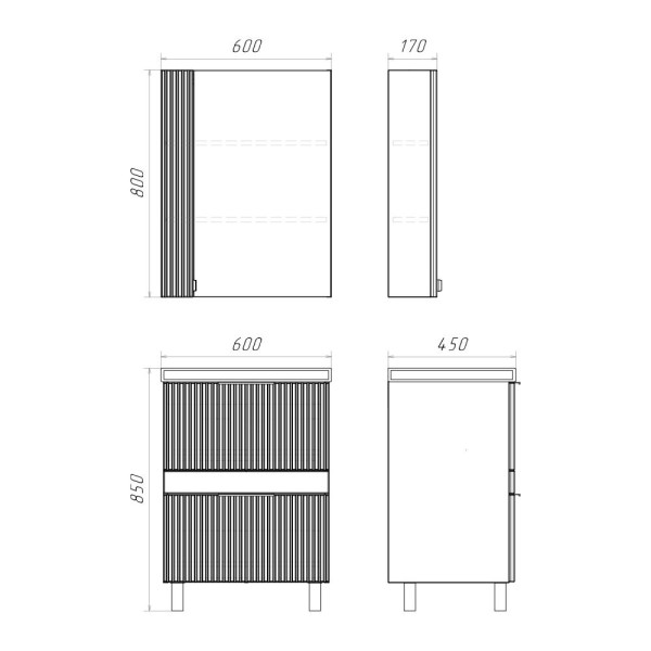 Тумба напольная Comforty Лима 600x850x450 антрацит матовый с раковиной (00-00019173) Тумба напольная Comforty Лима 600x850x450 антрацит матовый с раковиной (00-00019173)
