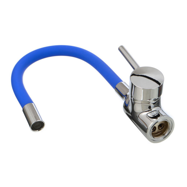 Смеситель для кухни Ex-promt Kitchen с гибким изливом, хром (Ex125.4-11 blue) Смеситель для кухни Ex-promt Kitchen с гибким изливом, хром (Ex125.4-11 blue)