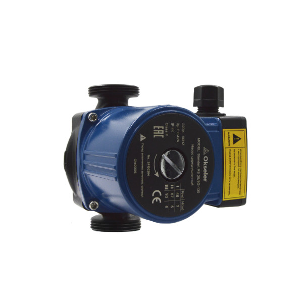Насос циркуляционный Okseler Standart RS 25/6G-130 с гайками (Oks00506) Насос циркуляционный Okseler Standart RS 25/6G-130 с гайками (Oks00506)