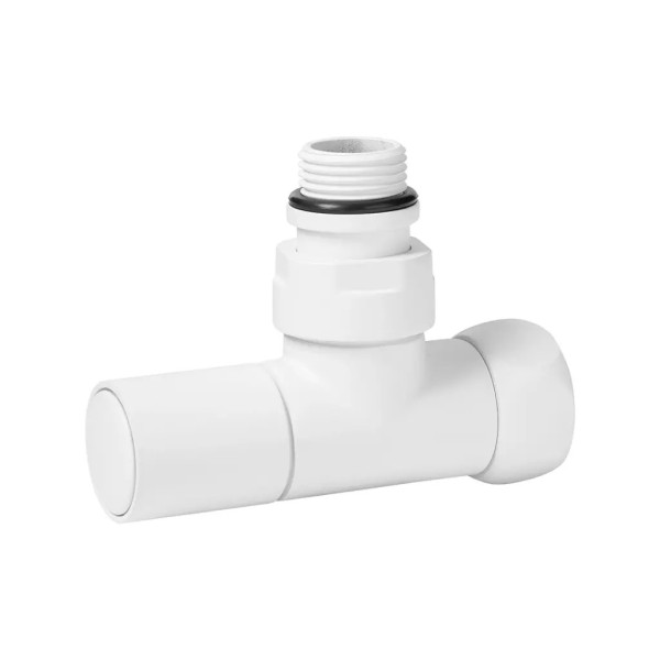 Вентиль запорный для полотенцесушителя Vieir 1/2"x3/4" ВН белый (VR2034-F)