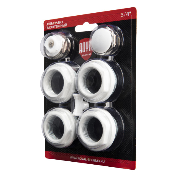 Комплект универсальный для монтажа радиатора Royal Thermo 3/4'' (белый) (RT3/4W)