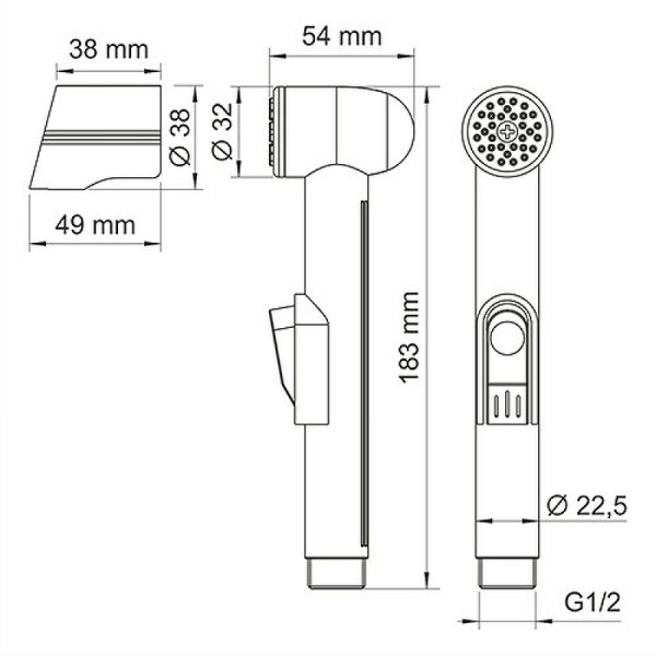 Смеситель для биде WasserKRAFT черная (A07436)