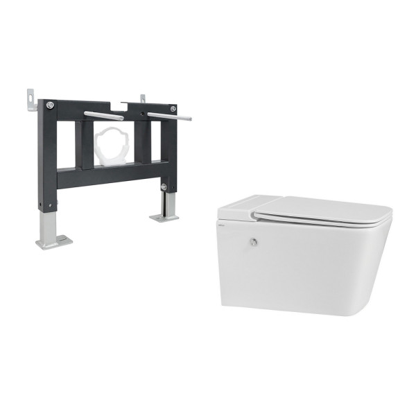 Комплект инсталляция с унитазом Abber Rechteck (AC1202P-AC0101P)