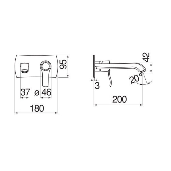 Смеситель для раковины Nobili Sofi внешняя часть золотой (SI98198/1GDP)
