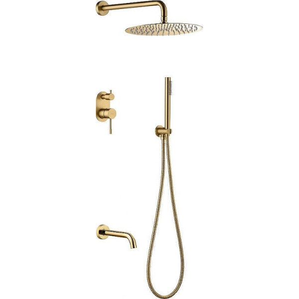 Система душевая Boheme Uno Matt Gold встраиваемая (464-2-MG)