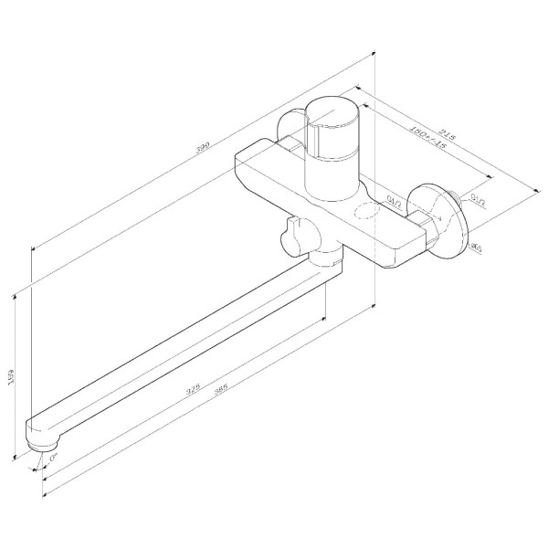 Смеситель для ванны и душа AM.PM X-Joy хром (F85A90500)