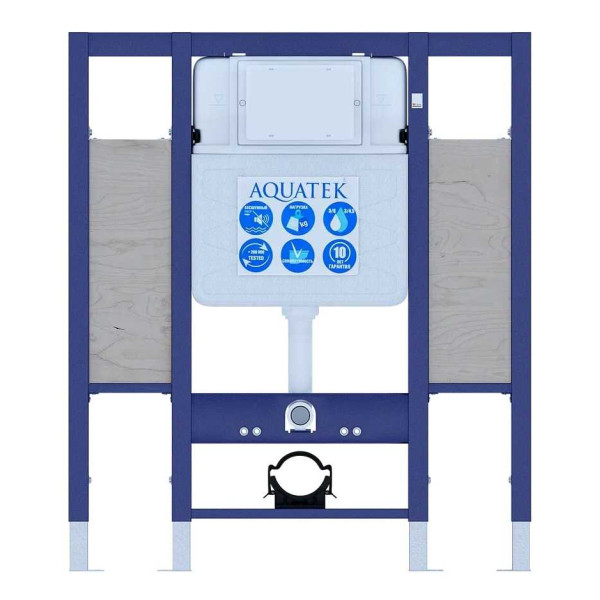 Инсталляция для подвесного унитаза Aquatek с площадками для поручней (INS-0000015)
