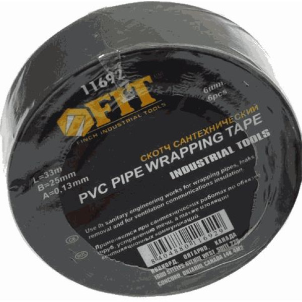 Скотч сантехнический FIT PVC 25 ммx33 м (11692) Скотч сантехнический FIT PVC 25 ммx33 м (11692)