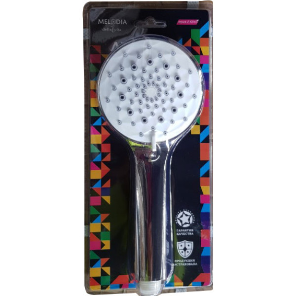 Душевая лейка Melodia Luxe 5 функций d105 хром (MKP26303BL)