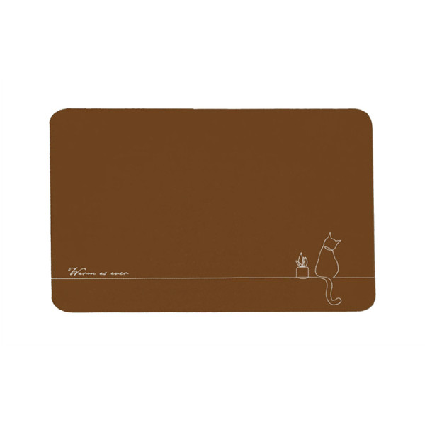 Коврик для ванной Melodia QUADRO диатомитовый 50х80 шоколад (MK206)