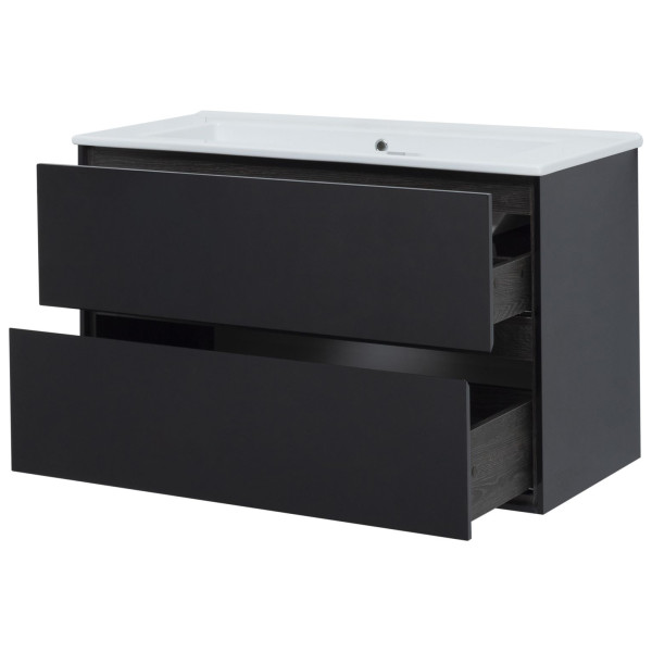 Тумба подвесная Aquanet Милан 105 черный глянец (00316690)