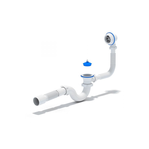 Обвязка для ванны АНИ Варяг с выпуском 1 1/2"*40 трубный сифон, с гибкой трубой 375*40/50 АНИ пласт (C6155)