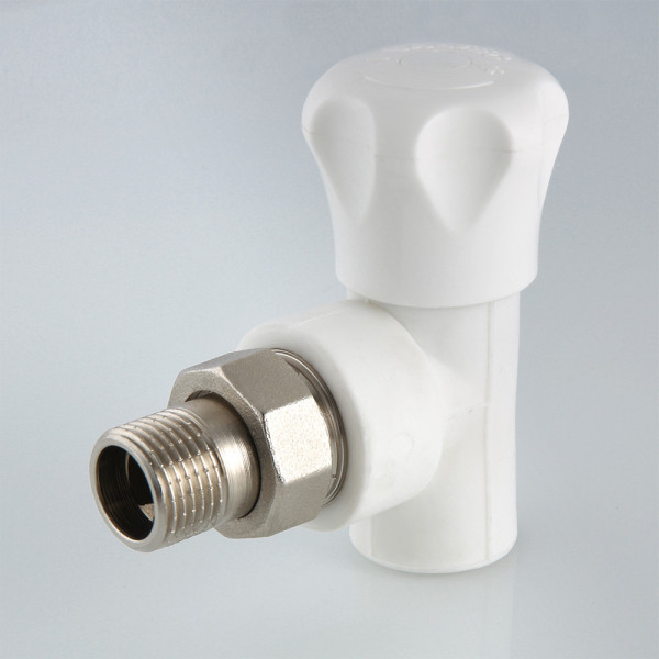 Клапан PP-R со сгоном угловой 25x3/4"Н Valtec (белый) VTp.718.V.02505 Клапан PP-R со сгоном угловой 25x3/4"Н Valtec (белый) VTp.718.V.02505