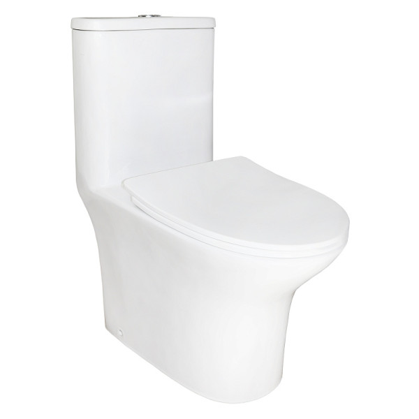 Унитаз напольный Sente безободковый моноблок с сиденьем микролифт с функцией биде 650x380x770 (AZ-8614B)