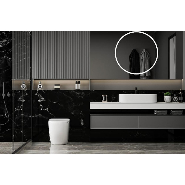 Унитаз приставной Abber Bequem безободковый, смыв торнадо белый (AC1111T) Унитаз приставной Abber Bequem безободковый, смыв торнадо белый (AC1111T)