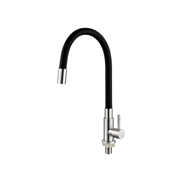 Смеситель моно Ledeme с гибким изливом хром (L74195-2) Смеситель моно Ledeme с гибким изливом хром (L74195-2)