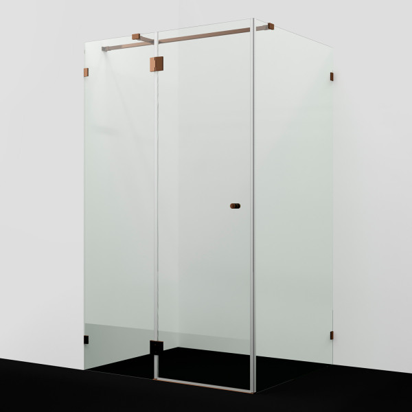 Душевой уголок WasserKRAFT Paar 120x90x200 стекло прозрачное, профиль золото розовое (88H07)