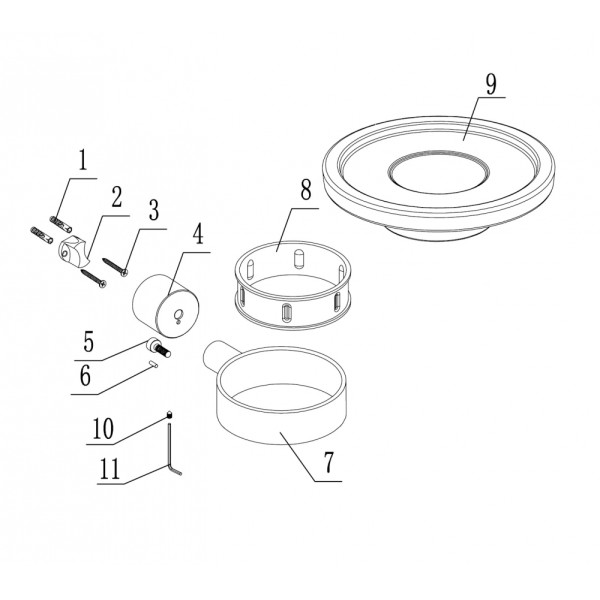 Мыльница с держателем Abber Osten 316 сталь брашированная (AA185A8BST)
