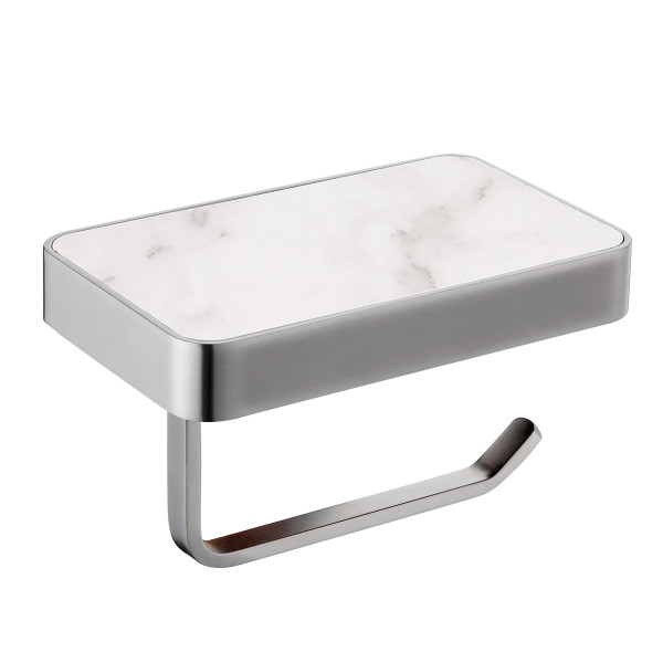 Бумагодержатель с полкой для телефона Abber Westen сатин (AA1730SP)