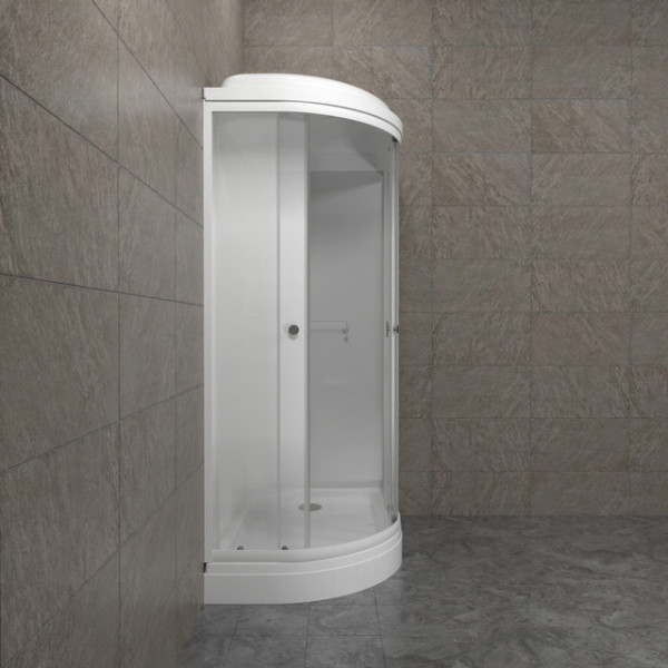 Душевая кабинаTriton Коралл 120x80 правосторонняя стекло прозрачное квадраты, профиль белый (DK384)