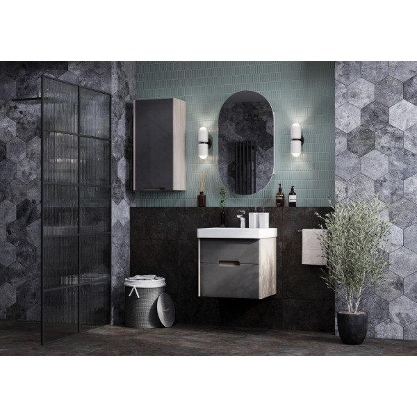 Тумба подвесная Aquaton Оливия 532x427x497 грей, дуб ойстер (1.A254.2.01O.LUG.0)