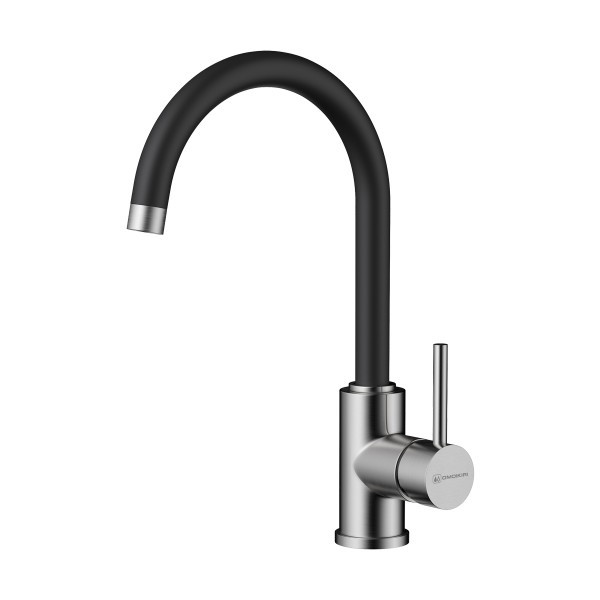 Смеситель для кухни Omoikiri Shinagawa-BN-BL цвет нержавеющая сталь/черный (4994252)